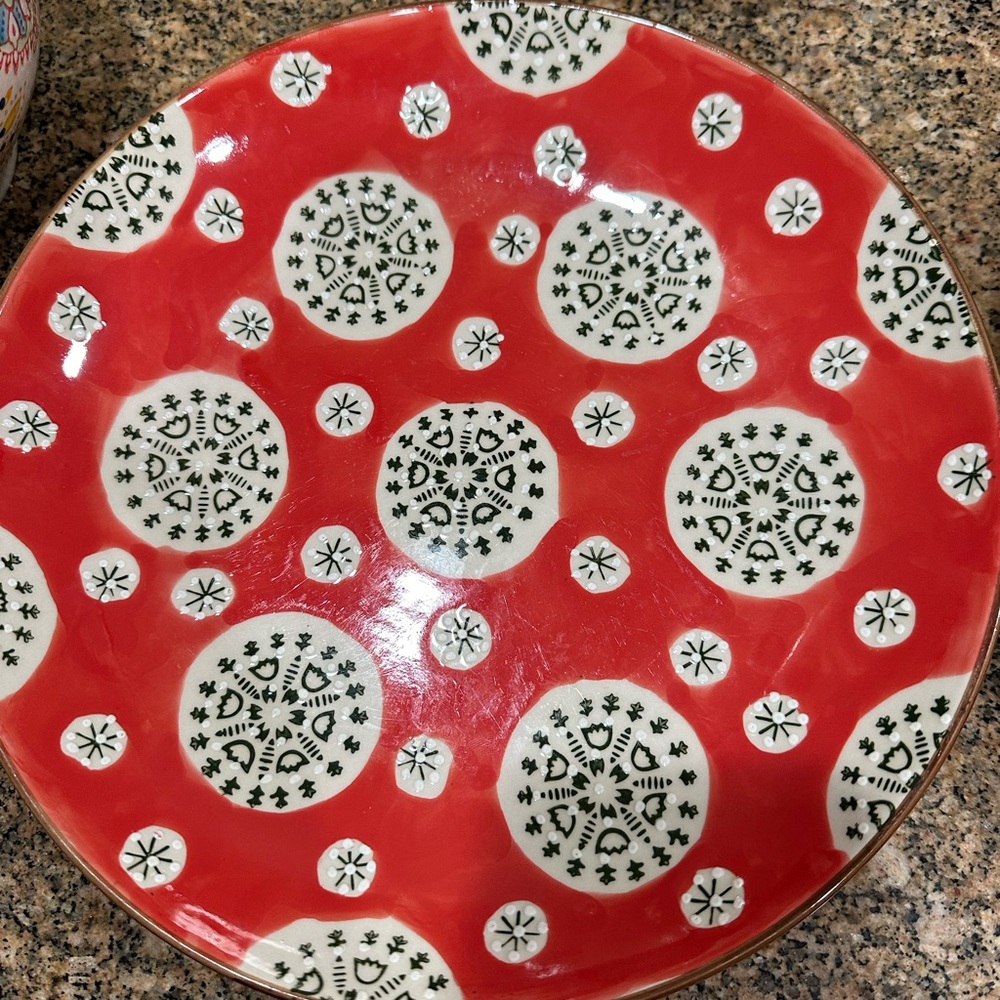 Chehoma SET Bohemian ceramic plates saucers cereal bowls - Picture 10 of 16